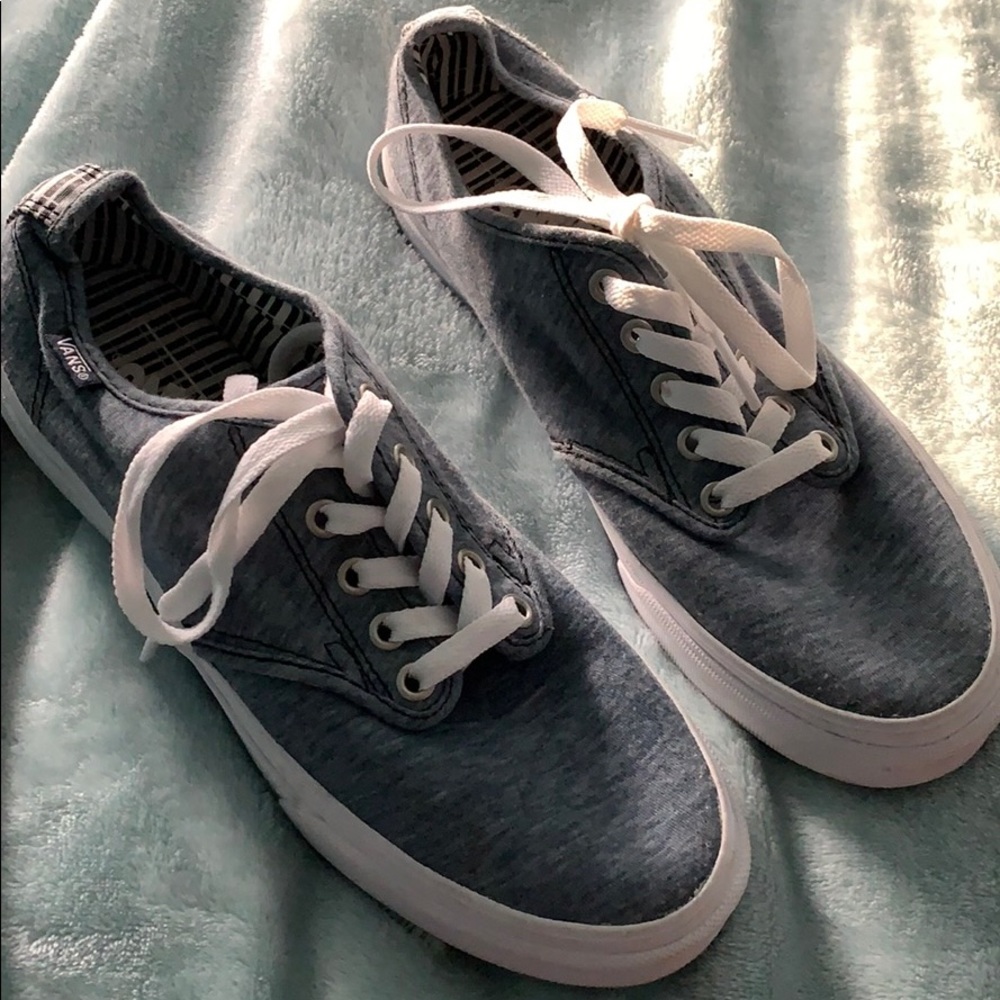 Low top vans denim blue wash